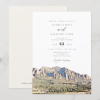 Watercolor Boulder Colorado Flatirons Wedding 