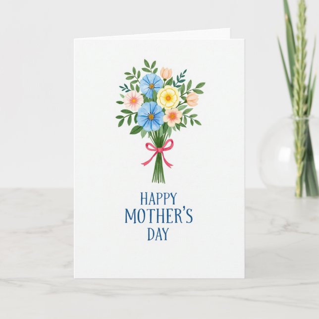 Watercolor Bouquet Card (Front)