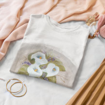 Watercolor bouquet of white callas T-Shirt