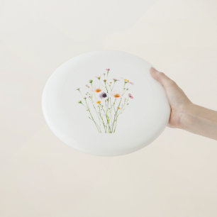 Watercolor bouquet of wildflowers Wham-O frisbee