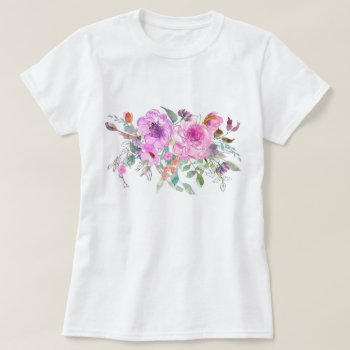 Watercolor Bouquet T-shirt by Mistflower at Zazzle