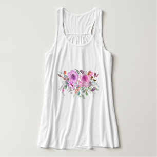 Watercolor Bouquet Tank Top