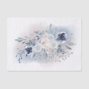 watercolor bouquet tissue paper