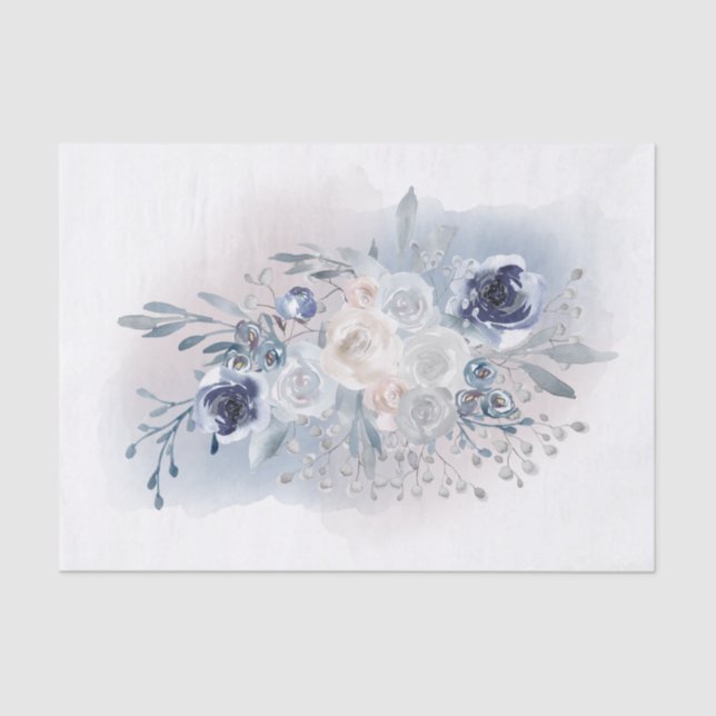 watercolor bouquet tissue paper (Front)