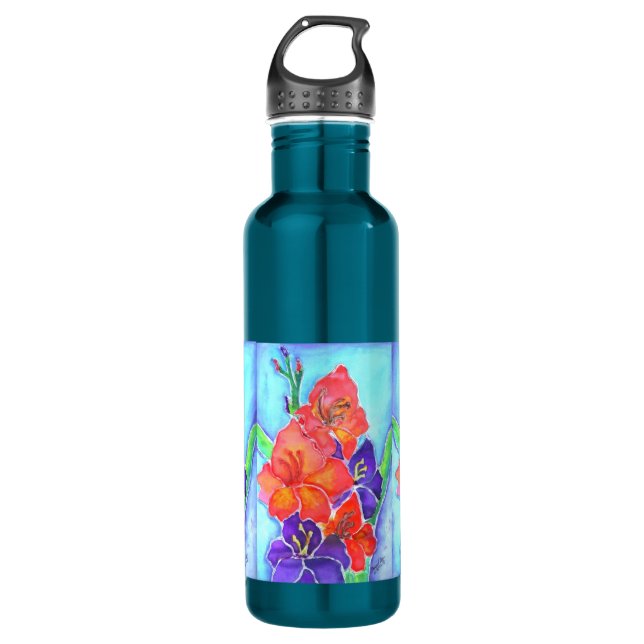 Watercolor Bouquet Water Bottle (Front)
