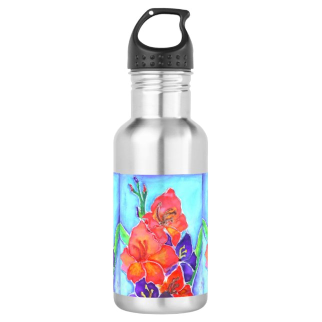 Watercolor Bouquet Water Bottle (Front)