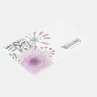 Watercolor Bouquet Wedding Lilac ID654 Guest Book