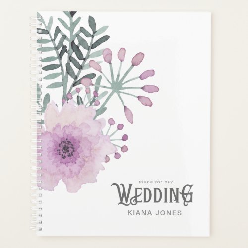 Watercolor Bouquet Wedding Lilac ID654 Planner