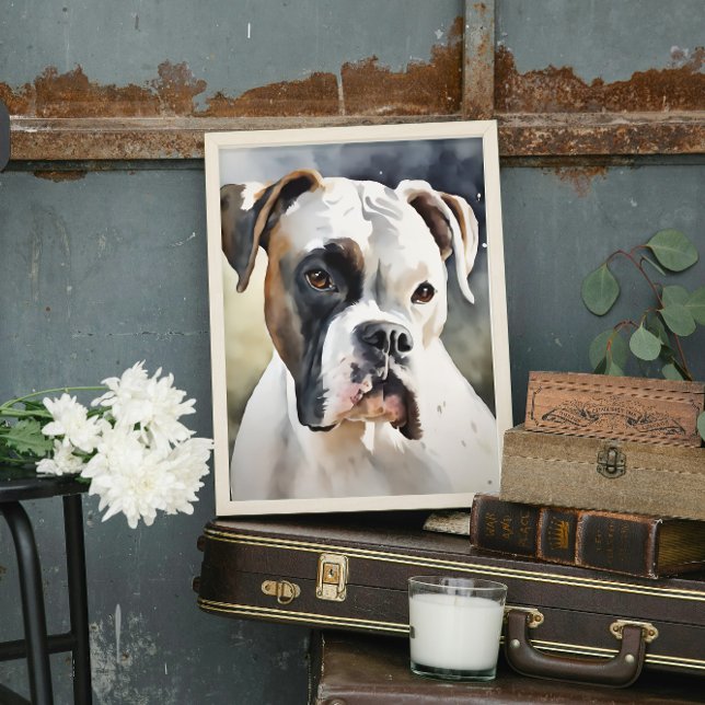 Watercolor Boxer Dog Acrylic Print (Creator Uploaded)