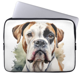 Watercolor Boxer Dog Art Laptop Sleeve