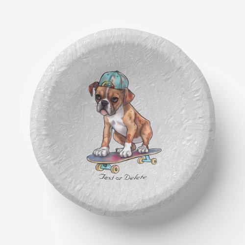 Watercolor Boxer Paper Bowl