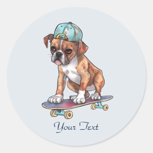 Watercolor Boxer Sticker