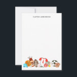 Watercolor Boys Sports Balls All Star Kids Name Note Card<br><div class="desc">Watercolor Boys Sports Balls All Star Kids Name Note Card</div>