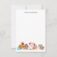 Watercolor Boys Sports Balls All Star Kids Name
