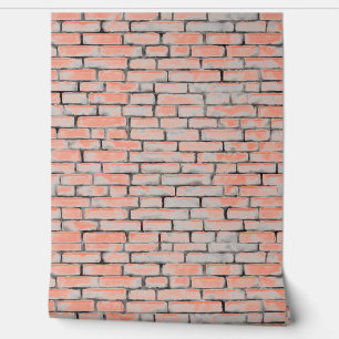 Watercolor Bricks Patterns Orange Grey Gray Custom Wallpaper