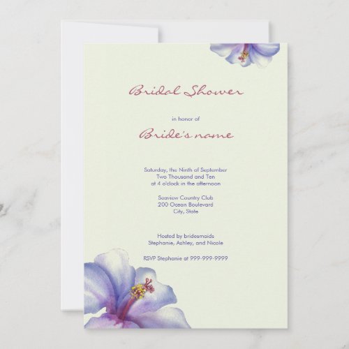 Watercolor Bridal Shower Invitations