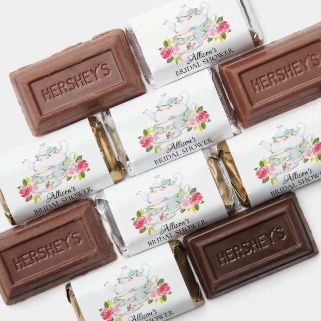 Watercolor Bridal Shower Tea Party  Hershey's Miniatures (Assorted)