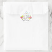 Watercolor Bridal ShowerTea Party Sticker (Bag)