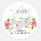 Watercolor Bridal ShowerTea Party Sticker