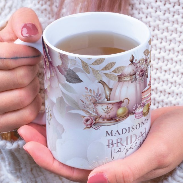 Watercolor Bridal Tea Shower pastel pink Giant Coffee Mug (Creator Uploaded)