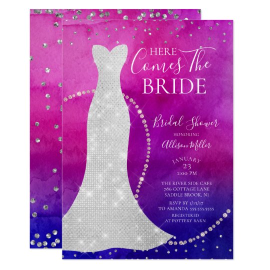 Watercolor Bride Bridal Shower Invitation | Zazzle.com