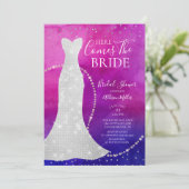 Watercolor Bride Bridal Shower Invitation (Standing Front)