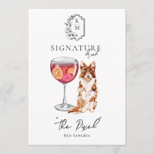 Watercolor   Bride & Groom Signature Drink Menu