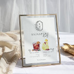Watercolor | Bride & Groom Signature Drink Poster<br><div class="desc">Personalize this sign with the names of the bride and groom and their favorite drink choice. Different cocktail illustrations can be made by request. Add your custom wording to this design by using the "Edit this design template" boxes on the right-hand side of the item or click the blue "Customize...</div>