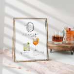 Watercolor | Bride & Groom Signature Drink Poster<br><div class="desc">Personalize this sign with the names of the bride and groom and their favorite drink choice. Different cocktail illustrations can be made by request. Add your custom wording to this design by using the "Edit this design template" boxes on the right-hand side of the item or click the blue "Customize...</div>