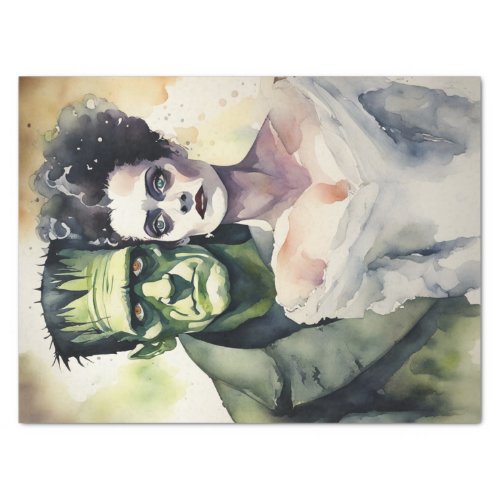  Watercolor Bride of Frankenstein  Frankenstein  Tissue Paper