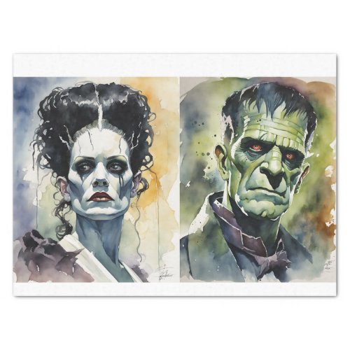 Watercolor Bride of Frankenstein  Frankenstein  Tissue Paper