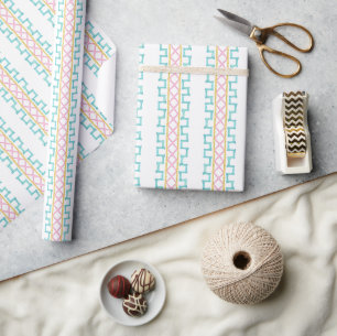 Watercolor Bright Mahjong Bamboo Wrapping Paper