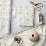 Watercolor Bright Mahjong Tiles Bamboo Wrapping Paper