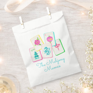 Watercolor Bright Mahjong Tiles Favor Bag