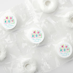 Watercolor Bright Mahjong Tiles Life Saver® Mints