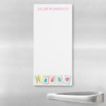 Watercolor Bright Mahjong Tiles Personalized Magnetic Notepad<br><div class="desc">PreppyPrint.com - The Watercolor Bright Mahjong Tiles collection is a vibrant celebration of tradition meets artistry. Featuring hand-painted mahjong tiles in a rainbow of lively watercolor hues,  this design brings a fresh,  playful energy to a beloved classic. Please visit my designer store,  PreppyPrint.com,  for coordinating items.</div>