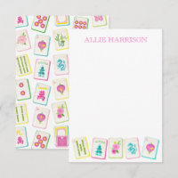 Watercolor Bright Mahjong Tiles Personalized