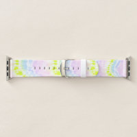 Watercolor Bright Pastel Tie Dye Pattern Apple Watch Band