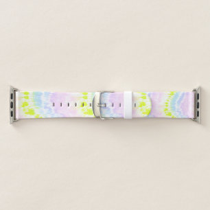 Watercolor Bright Pastel Tie Dye Pattern Apple Watch Band
