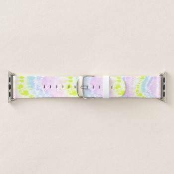 Watercolor Bright Pastel Tie Dye Pattern Apple Watch Band by KeikoPrints at Zazzle