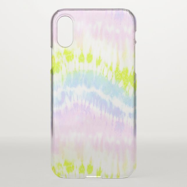 Watercolor Bright Pastel Tie Dye Pattern Uncommon iPhone Case (Back)