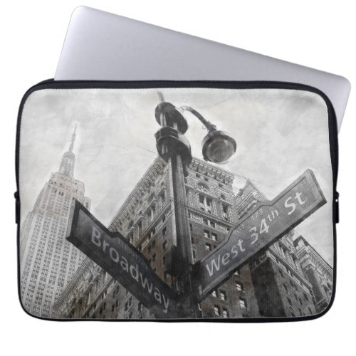 Watercolor Broadway corner sign  Wrapping  Laptop Sleeve