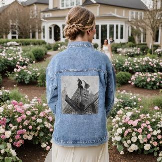 Watercolor Broadway Denim Jacket – NYC Theater Art