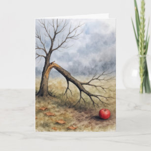 Watercolor Broken Apple Tree Card