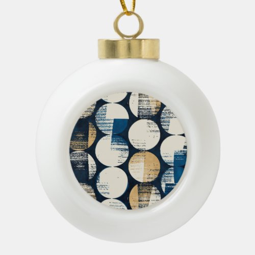 Watercolor Broken Dots Dyed Effect Ceramic Ball Christmas Ornament