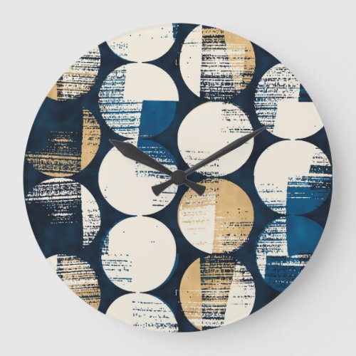 Watercolor Broken Dots Dyed Effect Large Clock