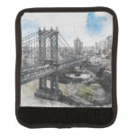 Watercolor Brooklyn Bridge Luggage Handle Wrap 