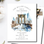 Watercolor Brooklyn Bridge Moving Announcement 