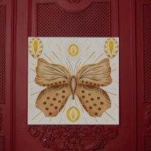 Watercolor Brown Butterfly Sun Celestial Accents