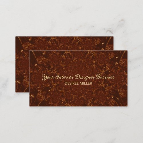 Watercolor Brown Copper Gold Vintage Texture Business Card